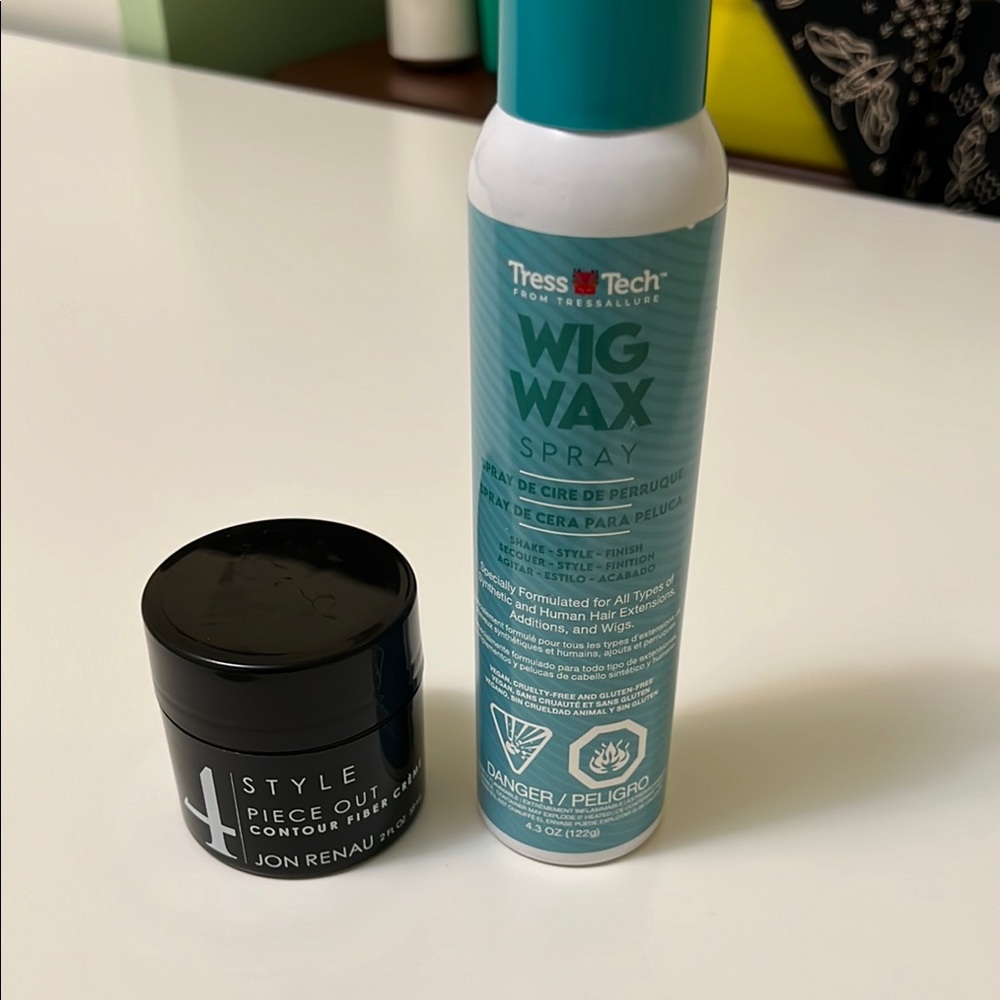 Tress Tech Wig Wax Spray and Jon Renau Contour Fiber Crème full sizes